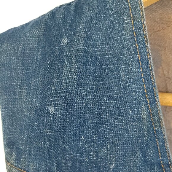 Vtg Levi's Panatela Vest Men’s Med? Blue Denim Western 70s Distressed Thrashed - Picture 6 of 13